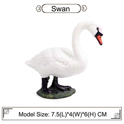 JOKFEICE Figuras de Animales 6 pcs Realista Plástico Familia de Ganso Modelo de acción Proyecto de Ciencia, Regalo de cumpleaños, Decoración de Pastel para niños