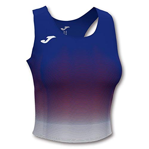 Joma Elite VII Top Running, Mujer, Royal-Blanco, S