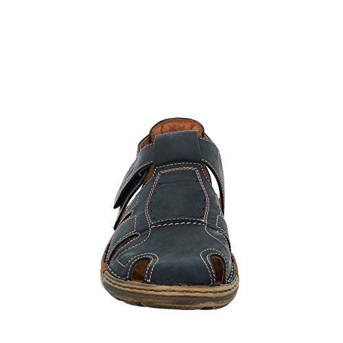 Josef Seibel 16707-66 John 05 Sandalias de Cuero para Hombre, Talla:40 EU, Color:Azul