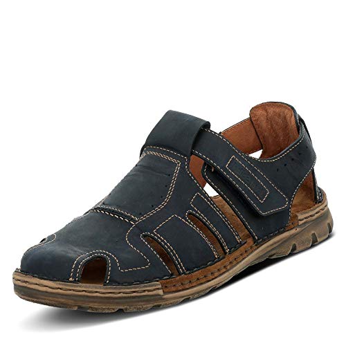 Josef Seibel 16707-66 John 05 Sandalias de Cuero para Hombre, Talla:40 EU, Color:Azul