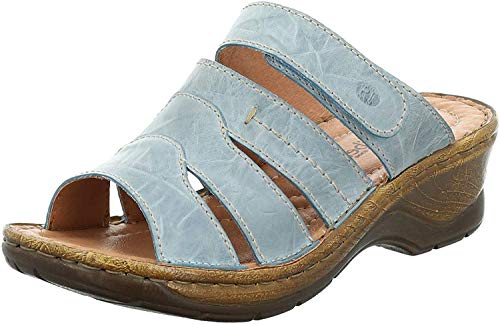 Josef Seibel 56549-95 Catalonia 49 Zuecos de Cuero Mujer, Talla:36 EU, Color:Azul