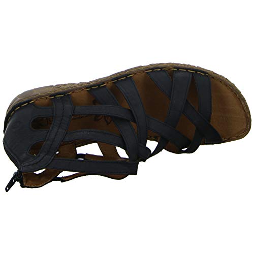 Josef Seibel 79517 Rosalie 17 Mujer Sandalia con Tiras,Sandalias Romanas,Sandalias de Gladiador,Zapatos del Verano,cómodas,Schwarz,41 EU