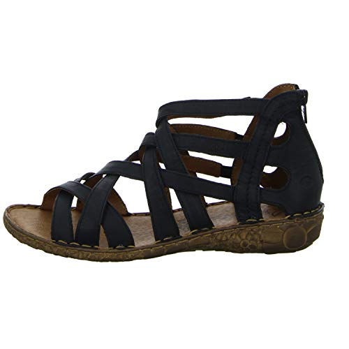 Josef Seibel 79517 Rosalie 17 Mujer Sandalia con Tiras,Sandalias Romanas,Sandalias de Gladiador,Zapatos del Verano,cómodas,Schwarz,41 EU