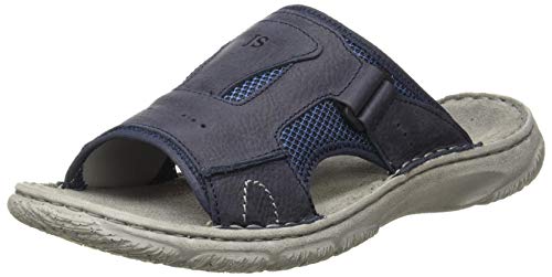 Josef Seibel Carlo 08, Mules Hombre, Azul (Dunkelblau/Kombi Te170 506), 41 EU