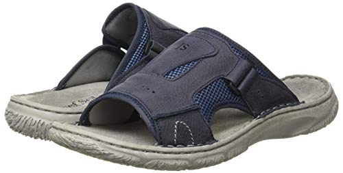 Josef Seibel Carlo 08, Mules Hombre, Azul (Dunkelblau/Kombi Te170 506), 41 EU