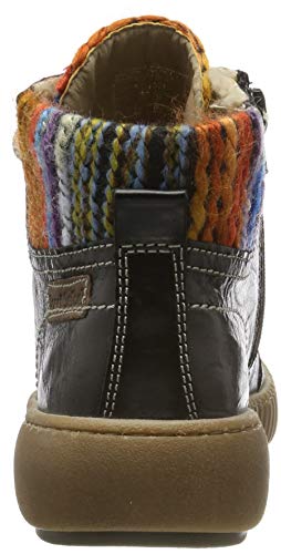 Josef Seibel Mujer Botines Maren 06, señora Botines con Cordones,Botas,Chukka Boot,Medias Botas,Forrado,Negro(Schwarz-Multi),40 EU / 6 UK