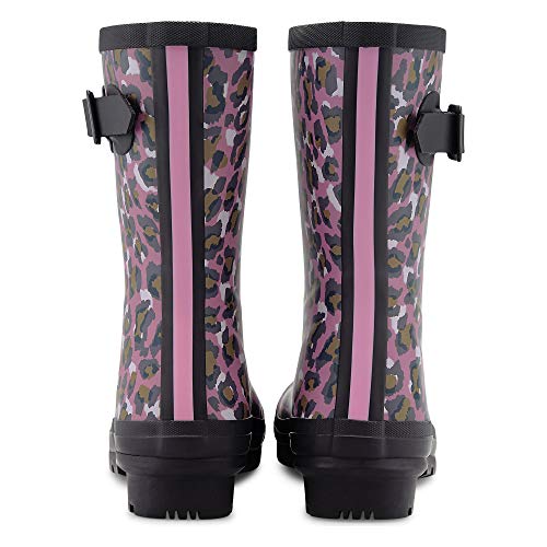 Joules Molly Welly, Botas de Lluvia Mujer, Leopardo Rosado, 36 EU
