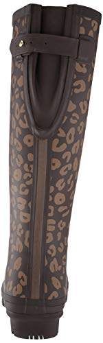 Joules Print, Botas Welly Mujer, Borde de Leopardo marrón, 36 EU