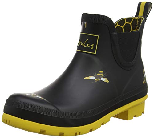 Joules Wellibob Botas de agua mujer, Black (Black Metallic Bees Blkmtlbees), 36 EU (3 UK)