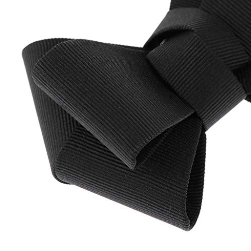 joyMerit 2 Unids Lazo De Lienzo Bowknot Clips De Zapatos Adornos - Negro