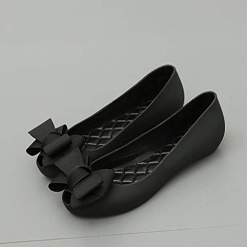 joyMerit 2 Unids Lazo De Lienzo Bowknot Clips De Zapatos Adornos - Negro