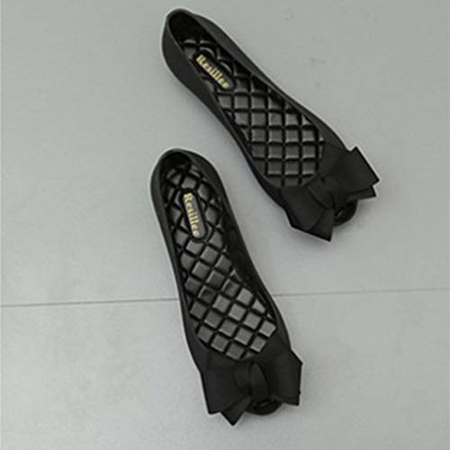 joyMerit 2 Unids Lazo De Lienzo Bowknot Clips De Zapatos Adornos - Negro