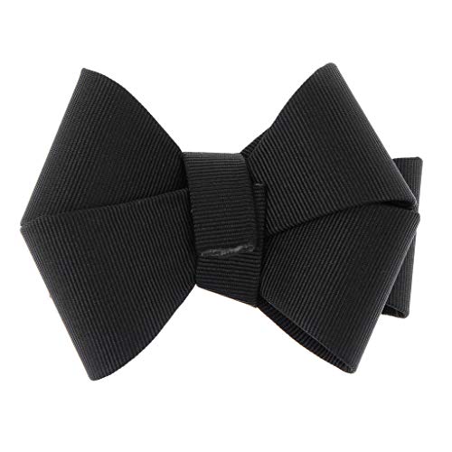 joyMerit 2 Unids Lazo De Lienzo Bowknot Clips De Zapatos Adornos - Negro