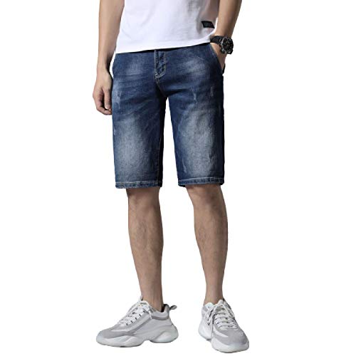 Jubaton Vaqueros de Mezclilla de Ajuste Regular y cómodos para Hombre 36