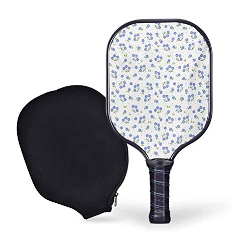 Juego de paletas de piquete floral, diseño vintage de flores de rosa con diseño de lunares y hojas verdes, con núcleo compuesto de nido de abeja con cojín y agarre cómodo.