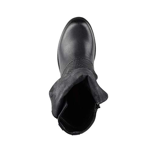 Juliet Elara Botines Mujer Botas de Estilo Motero Chunkyrayan Negro B-BZ8399-KB Black-41
