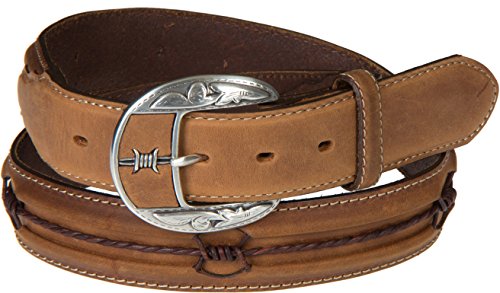 Justin Boots Fenced en alambre de Espino Cinturón de cuero