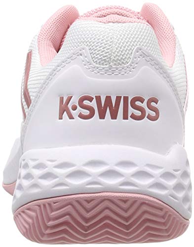 K-Swiss Aero Court, Zapatillas Mujer, Blanco/Rosa, 38 EU