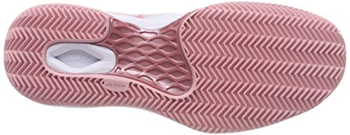 K-Swiss Aero Court, Zapatillas Mujer, Blanco/Rosa, 38 EU