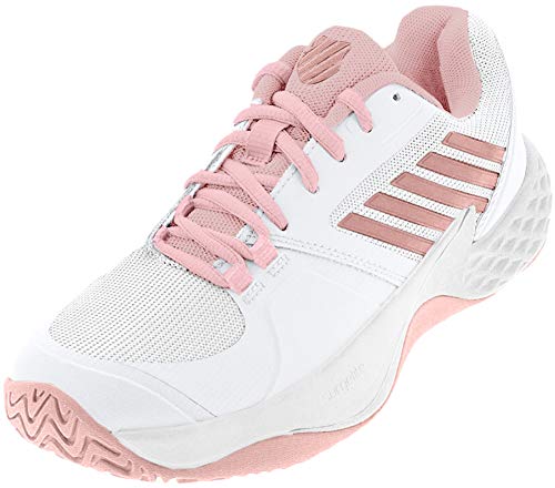 K-Swiss Aero Court, Zapatillas Mujer, Blanco/Rosa, 38 EU