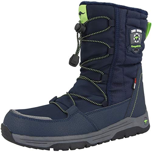 KangaROOS K-Sergeant RTX, Botas de Nieve Unisex Adulto, Azul (Dk Navy/Lime 4054), 42 EU