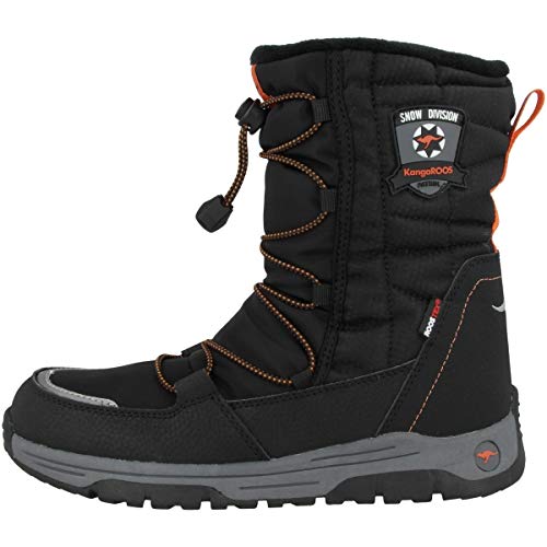 KangaROOS K-Sergeant RTX, Botas de Nieve Unisex Adulto, Negro (Jet Black/Orange 5061), 41 EU