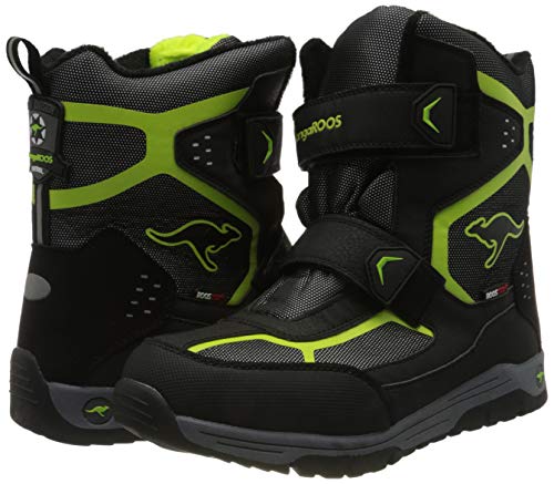 KangaROOS K-Trooper V RTX, Botas de Nieve Unisex Adulto, Negro (Jet Black/Lime 5008), 41 EU