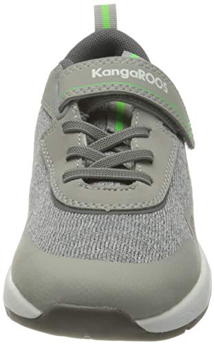 KangaROOS KD-Gym EV, Zapatillas, Vapor Grey Neon Green 2198, 34 EU