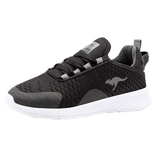 KangaROOS Kf Flex, Zapatillas Unisex Adulto, Amarillo (Jet Black/Steel Grey 5003), 42 EU