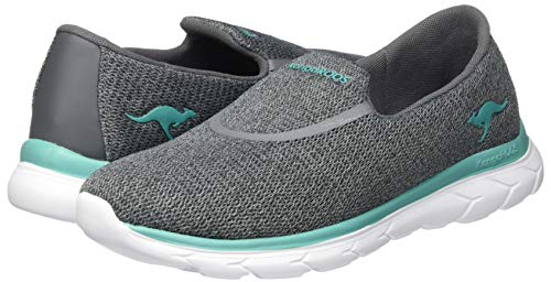KangaROOS KN-Slip, Zapatillas Mujer, Gris y Turquesa, 37 EU