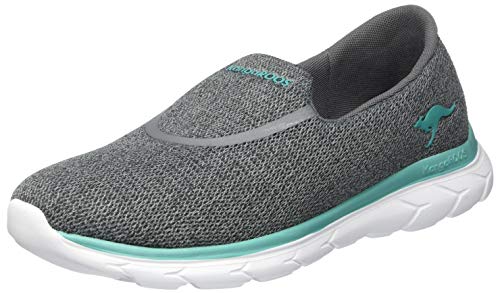 KangaROOS KN-Slip, Zapatillas Mujer, Gris y Turquesa, 37 EU