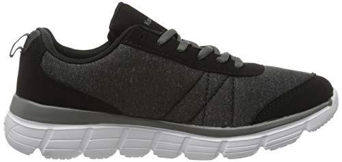 KangaROOS Kr-Ref, Zapatillas Mujer, Negro (Jet Black/Steel Grey 5003), 37 EU