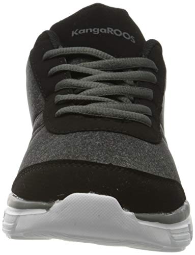 KangaROOS Kr-Ref, Zapatillas Mujer, Negro (Jet Black/Steel Grey 5003), 37 EU