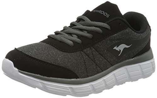 KangaROOS Kr-Ref, Zapatillas Mujer, Negro (Jet Black/Steel Grey 5003), 37 EU