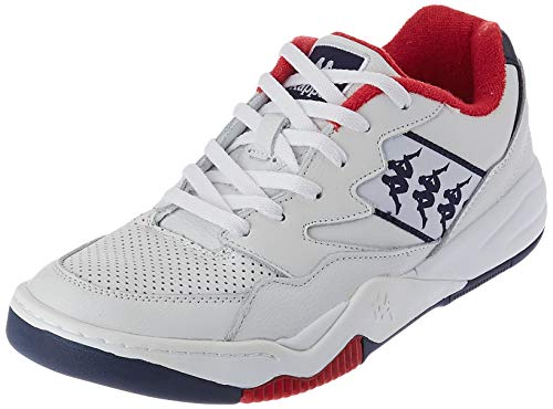 Kappa Authentic 222 KOMPO 1, Zapatillas Deportivas Unisex Adulto, White Blue Marine, 44 EU
