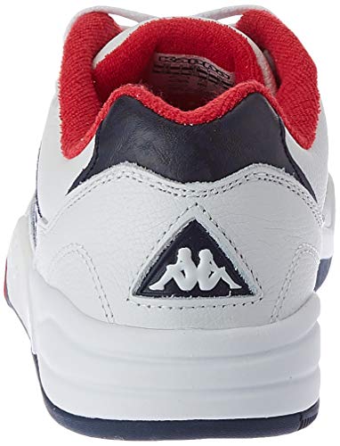 Kappa Authentic 222 KOMPO 1, Zapatillas Deportivas Unisex Adulto, White Blue Marine, 44 EU