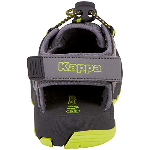 Kappa Taken, Sandalia con Pulsera, Gris (Grey/Lime 1633), 38 EU