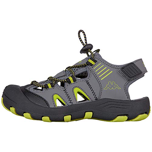 Kappa Taken, Sandalia con Pulsera, Gris (Grey/Lime 1633), 38 EU