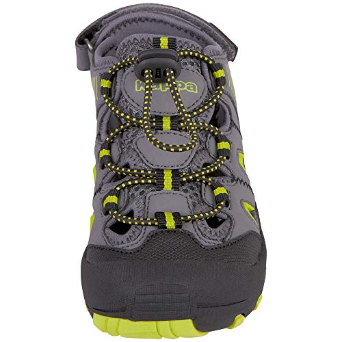 Kappa Taken, Sandalia con Pulsera, Gris (Grey/Lime 1633), 38 EU