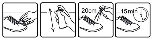 Kaps Nano Protector - Spray Repelente al Agua y la Suciedad para Zapatos de Tela, Cuero, Ante y Nobuk - Aerosol Protector de Calzado (200 ml - 6.76 fl. Oz.)