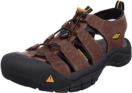 Keen - Sandalias de cuero para hombre, Marrón (Bison), 44