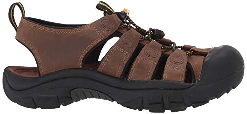 Keen - Sandalias de cuero para hombre, Marrón (Bison), 44
