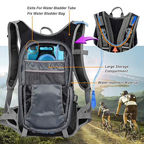 Keethem Mochila de Ciclismo 18L Impermeable para Excursionismo Ciclismo Alpinismo Senderismo Camping al Aire Libre con 2 mosquetones Gratis