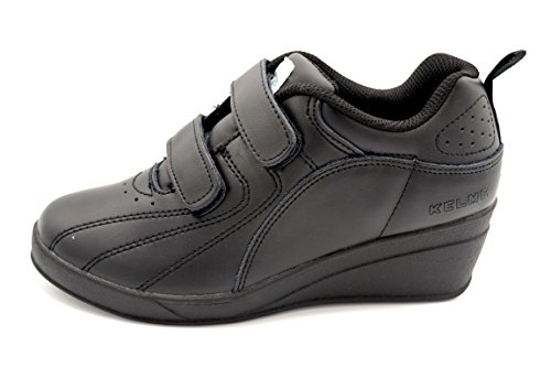 Kelme New Patty V Negro- Deportivo de Velcro con cuña (40)