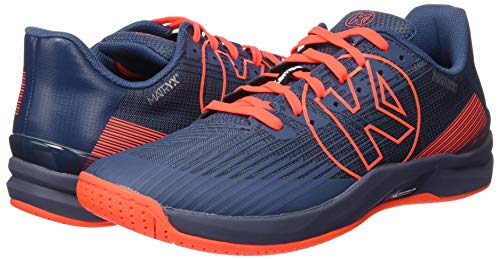 Kempa Attack Two 2.0, Zapatillas de Balonmano Hombre, Multicolor (Ice Gr/Fluor Rot 01), 43 EU