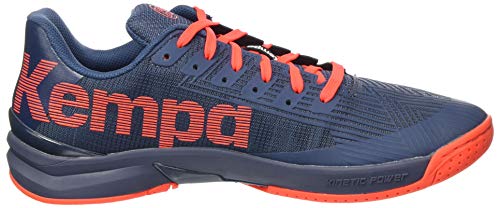 Kempa Attack Two 2.0, Zapatillas de Balonmano Hombre, Multicolor (Ice Gr/Fluor Rot 01), 43 EU