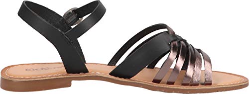 KICKERS Etcetera, Sandalia Unisex Adulto, Negro Plata 81, 40 EU