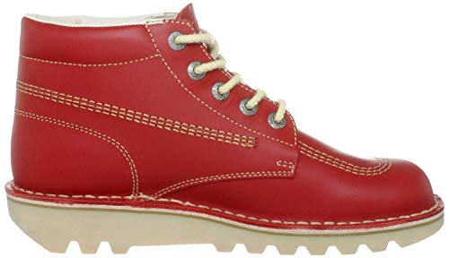 Kickers Kick Hi', Botines Mujer, Rojo (Red/Light Cream), 38 EU