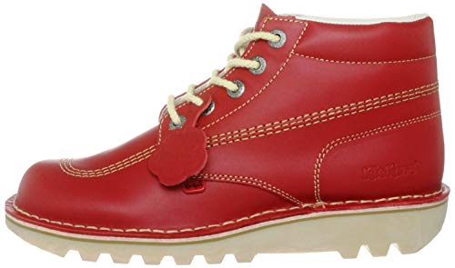 Kickers Kick Hi', Botines Mujer, Rojo (Red/Light Cream), 38 EU