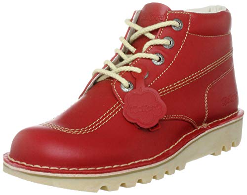 Kickers Kick Hi', Botines Mujer, Rojo (Red/Light Cream), 40 EU
